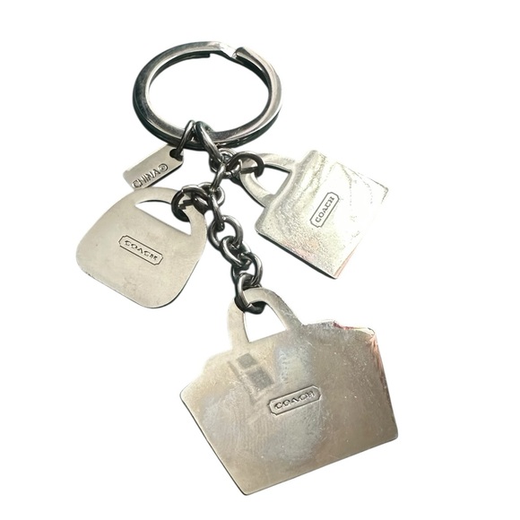 Coach Blue and Green Bag Charm Keychain - Picture 2 of 2